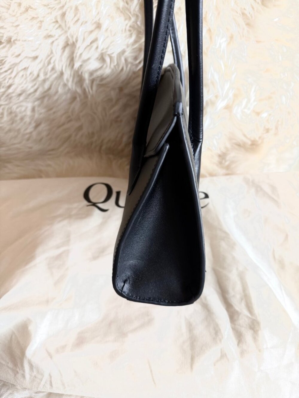 Quince Black Italian Leather East-West Shoulder Bag NWOT - Picture 10 of 12